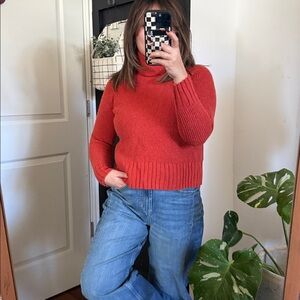 Madewell Eastbrook Turtleneck Cross Back Merino‎ Wool Blend Sweater. XS